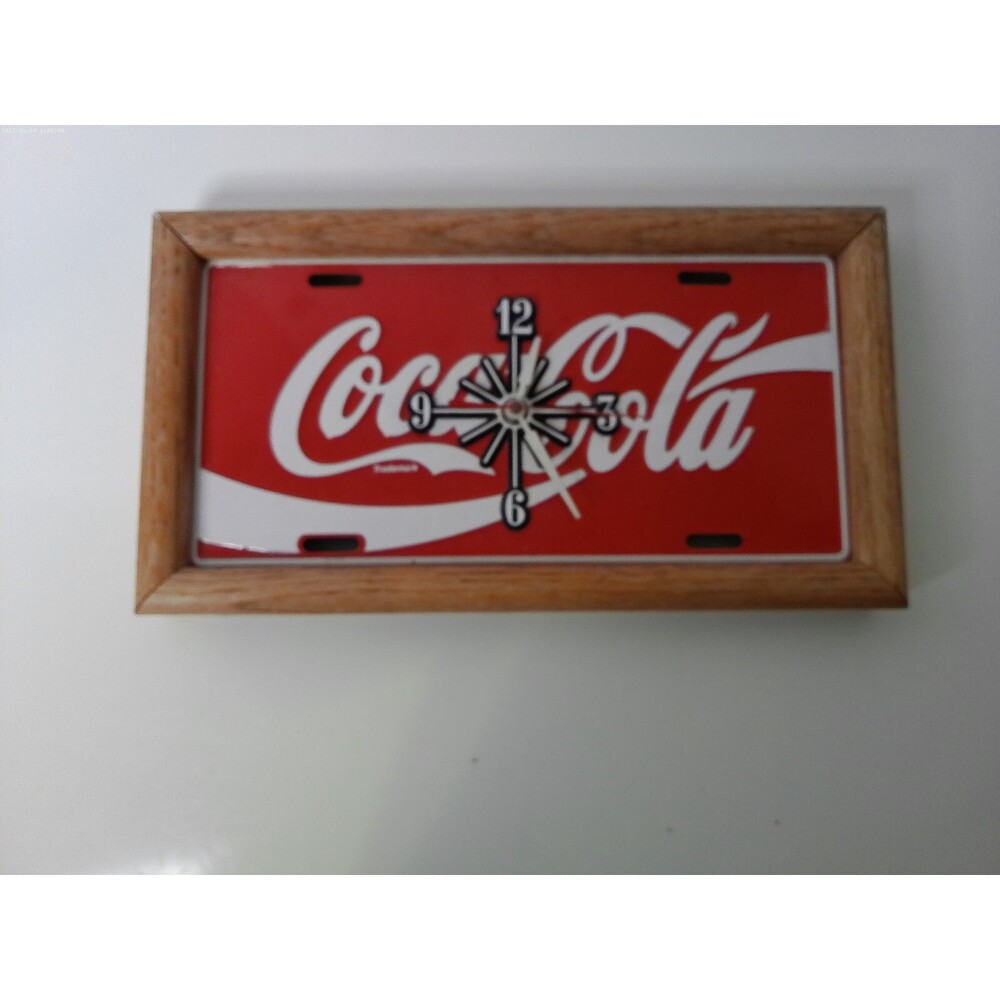 Coca Cola License Plate Clock